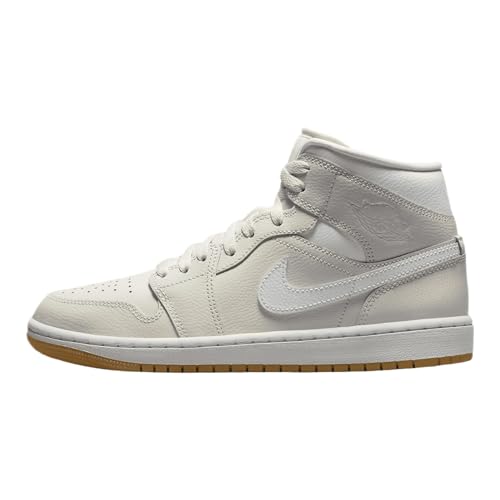Jordan Air 1 Mid Damen Schuhe (BQ6472-021, Phantom/Gum Hellbraun/Weiß), Phantom/Gum Hellbraun/Weiß, 44.5 EU von Jordan