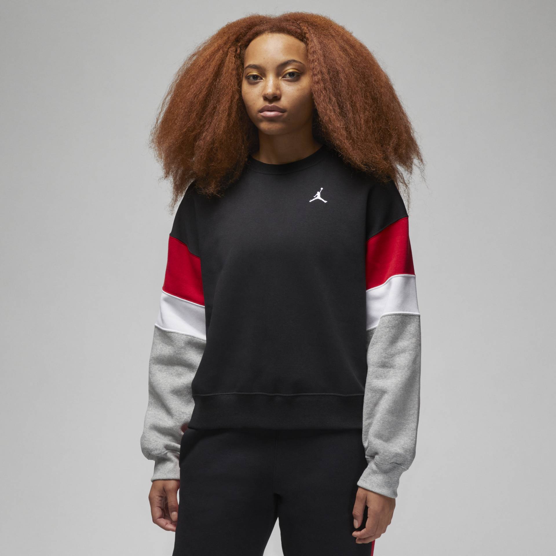 Jordan Brooklyn Fleece Damen-Sweatshirt mit Rundhalsausschnitt - Schwarz von Jordan