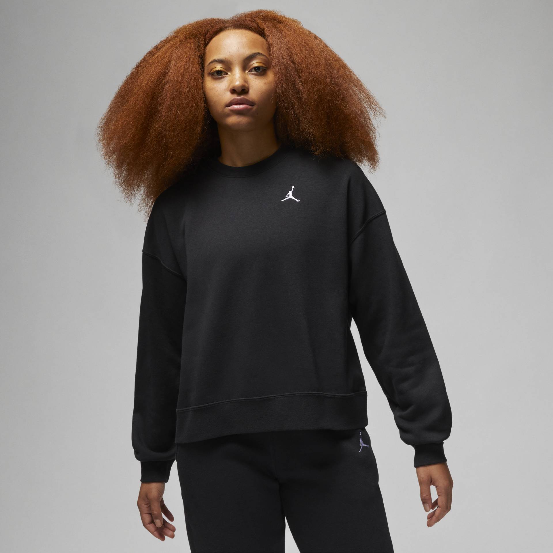 Jordan Brooklyn Fleece Damen-Sweatshirt mit Rundhalsausschnitt - Schwarz von Jordan
