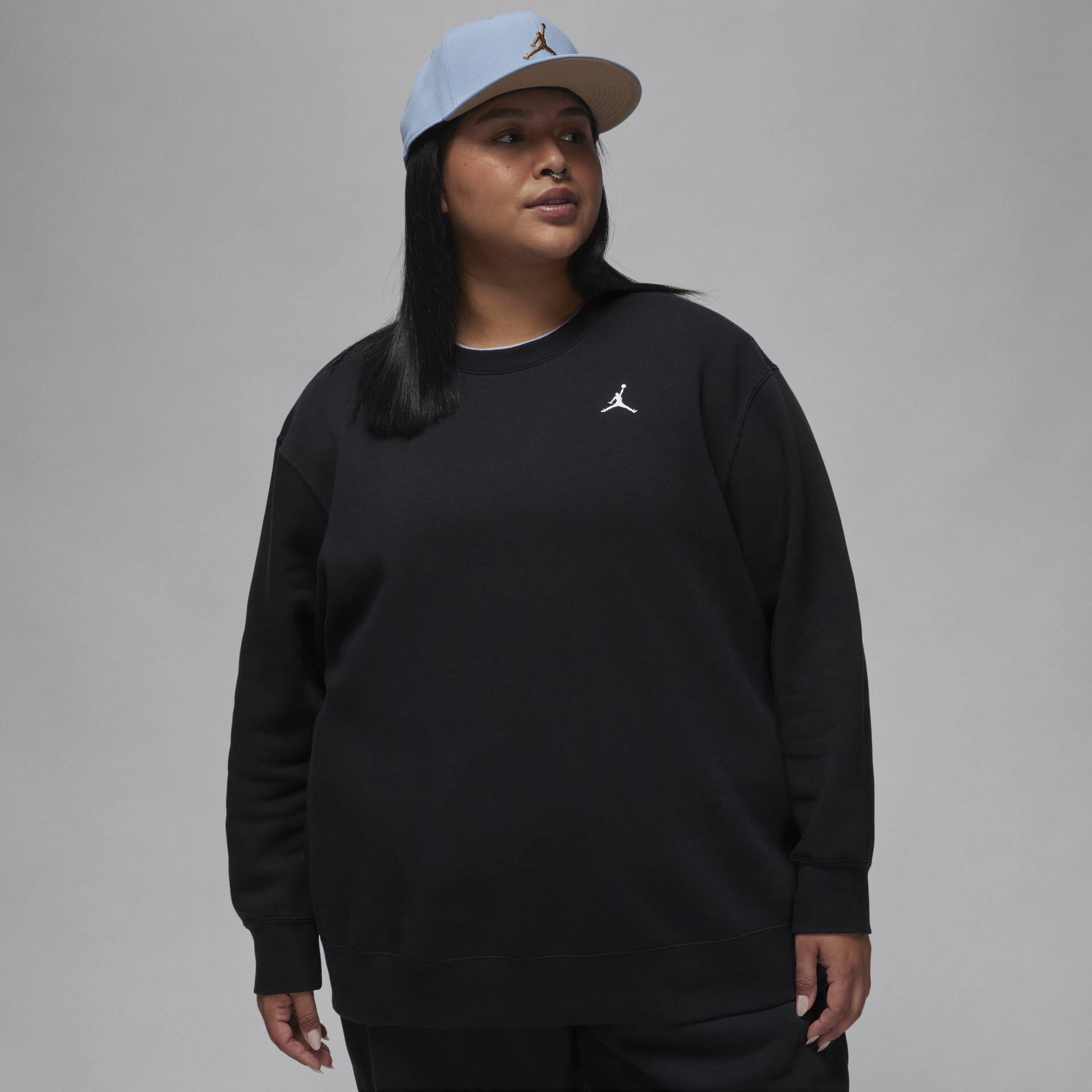 Jordan Brooklyn Fleece Sweatshirt mit Stehkragen für Damen (große Größen) - Schwarz von Jordan