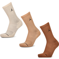 Jordan Crew 3 Pack Unisex Socken - Braun - Größe 39 - 42 - Baumwolle von Jordan