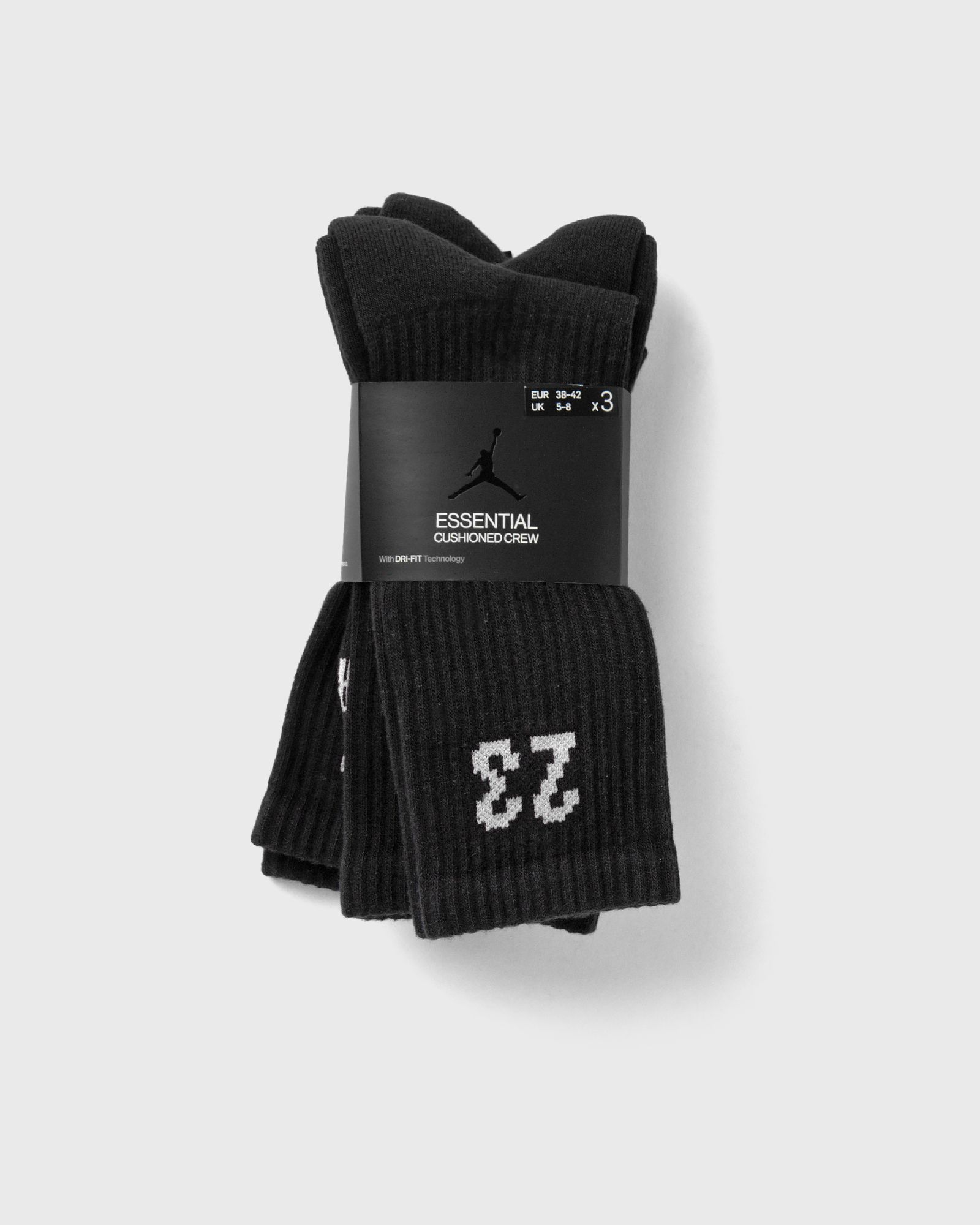 Jordan Essentials Crew Socks (3 Pairs) men Socks black in Größe:L von Jordan