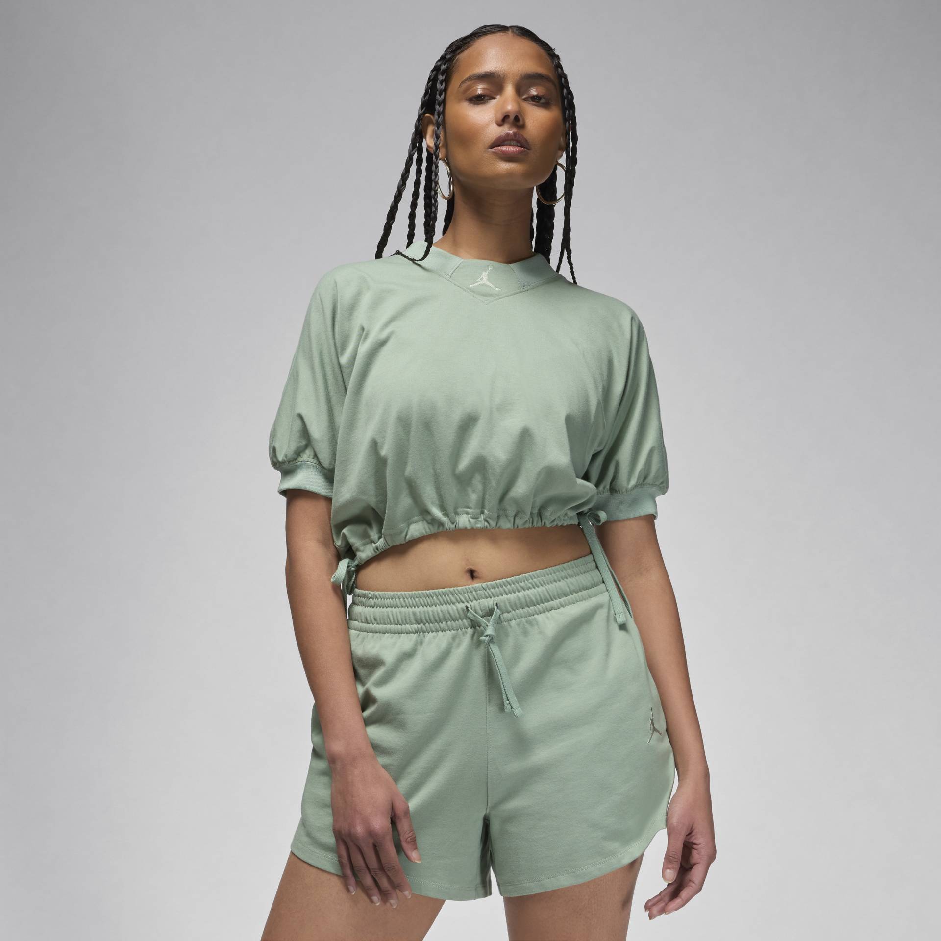 Jordan Crop Top aus Strickmaterial für Damen - Grün von Jordan