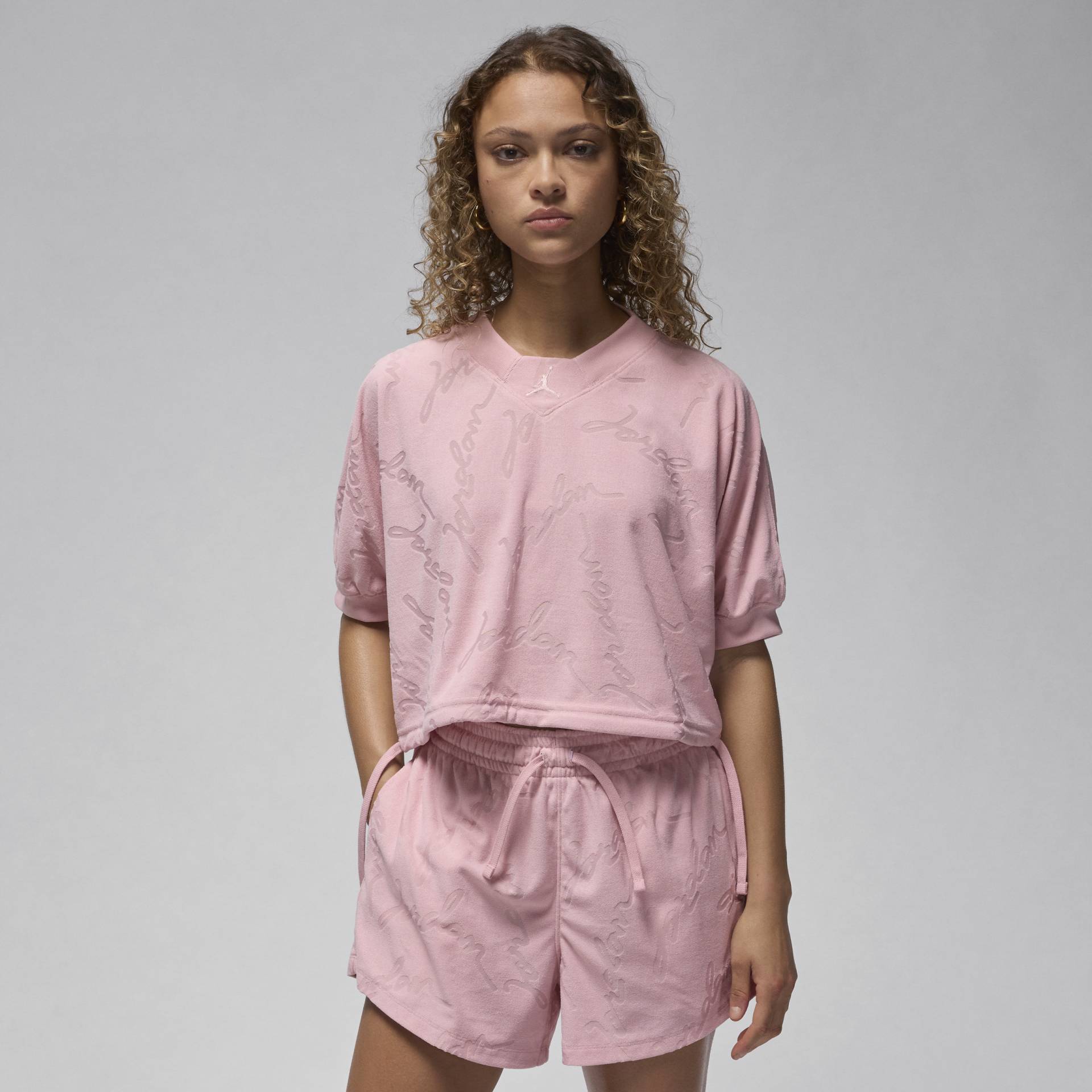 Jordan Crop Top aus Strickmaterial für Damen - Pink von Jordan