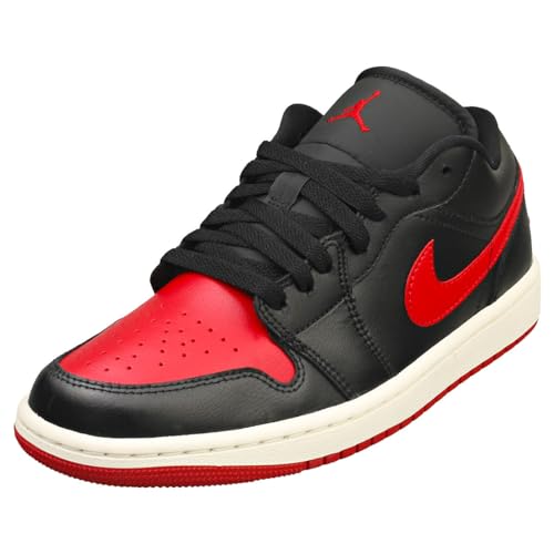 Jordan Damen 1 Low Black/Gym Red-Sail (DC0774 061), Schwarz/Gym Rotsegel, 42.5 EU von Jordan