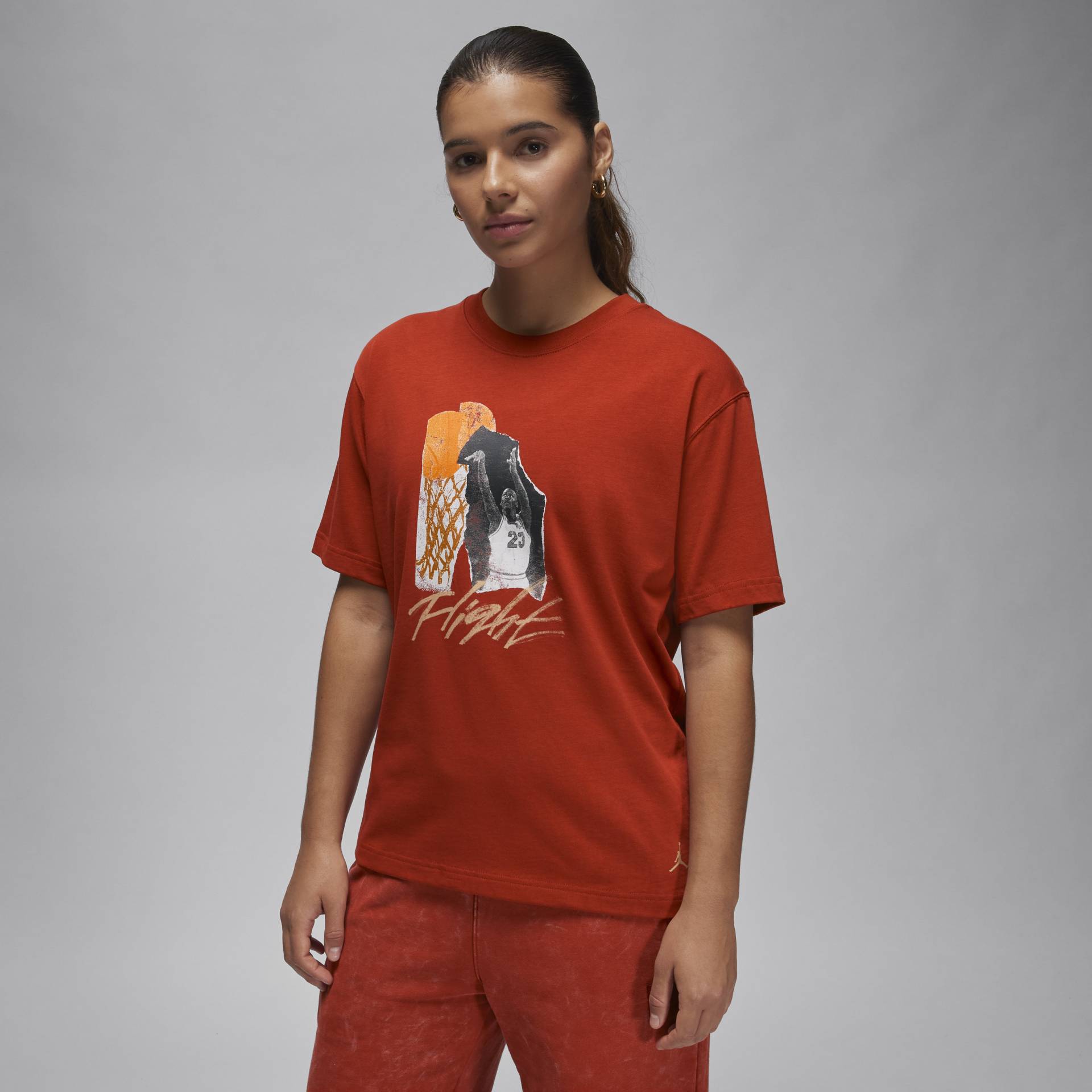 Jordan Damen-T-Shirt mit Collage - Rot von Jordan