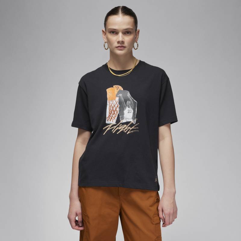 Jordan Damen-T-Shirt mit Collage - Schwarz von Jordan