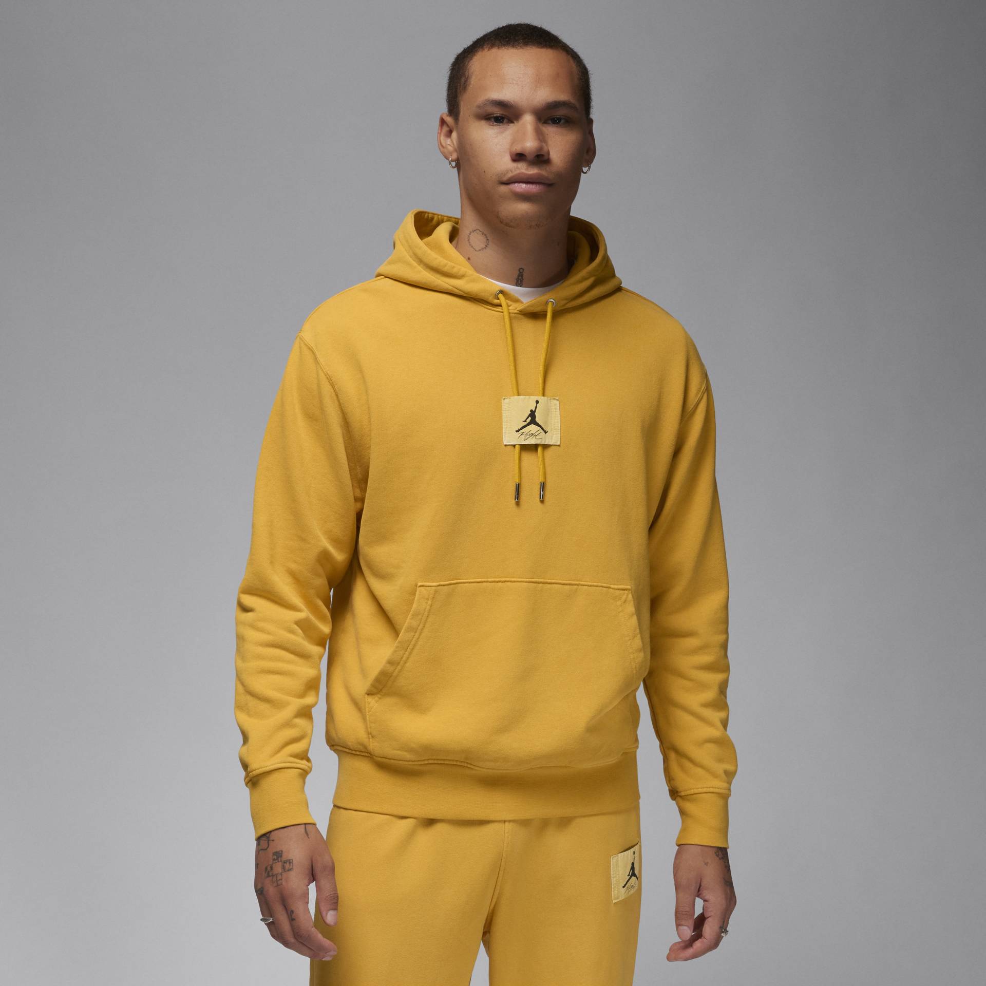 Jordan Flight Fleece Hoodie im Washed-Look für Herren - Gelb von Jordan