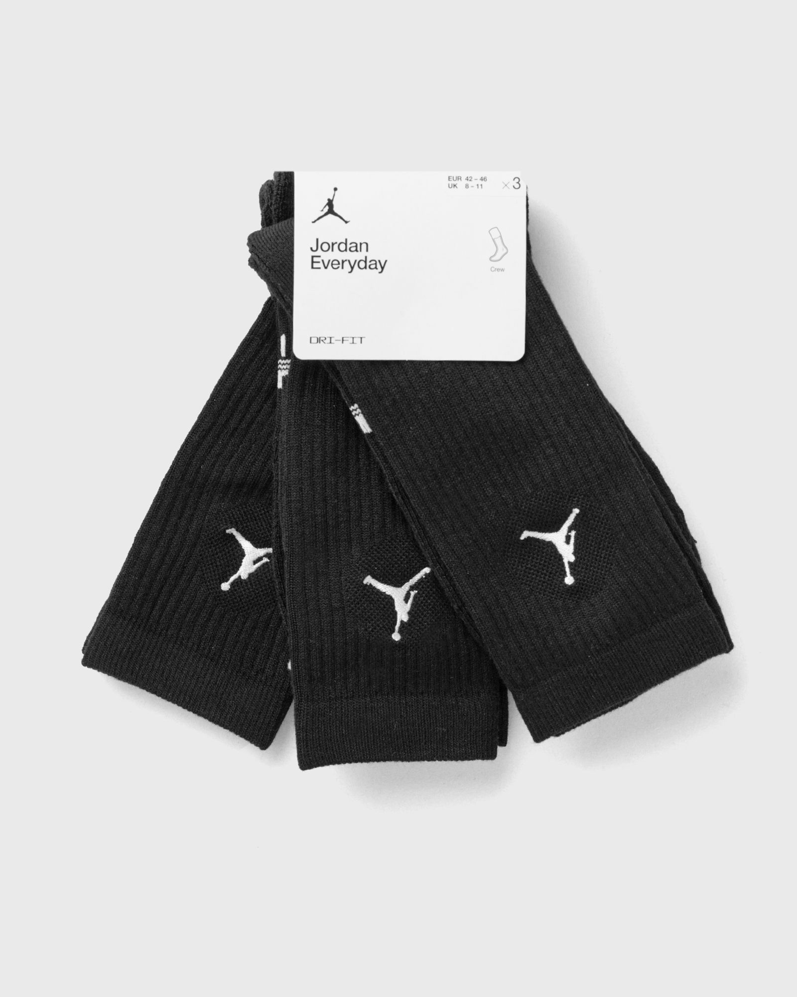 Jordan Everyday Crew Socks (3 pairs) men Socks black in Größe:XL von Jordan