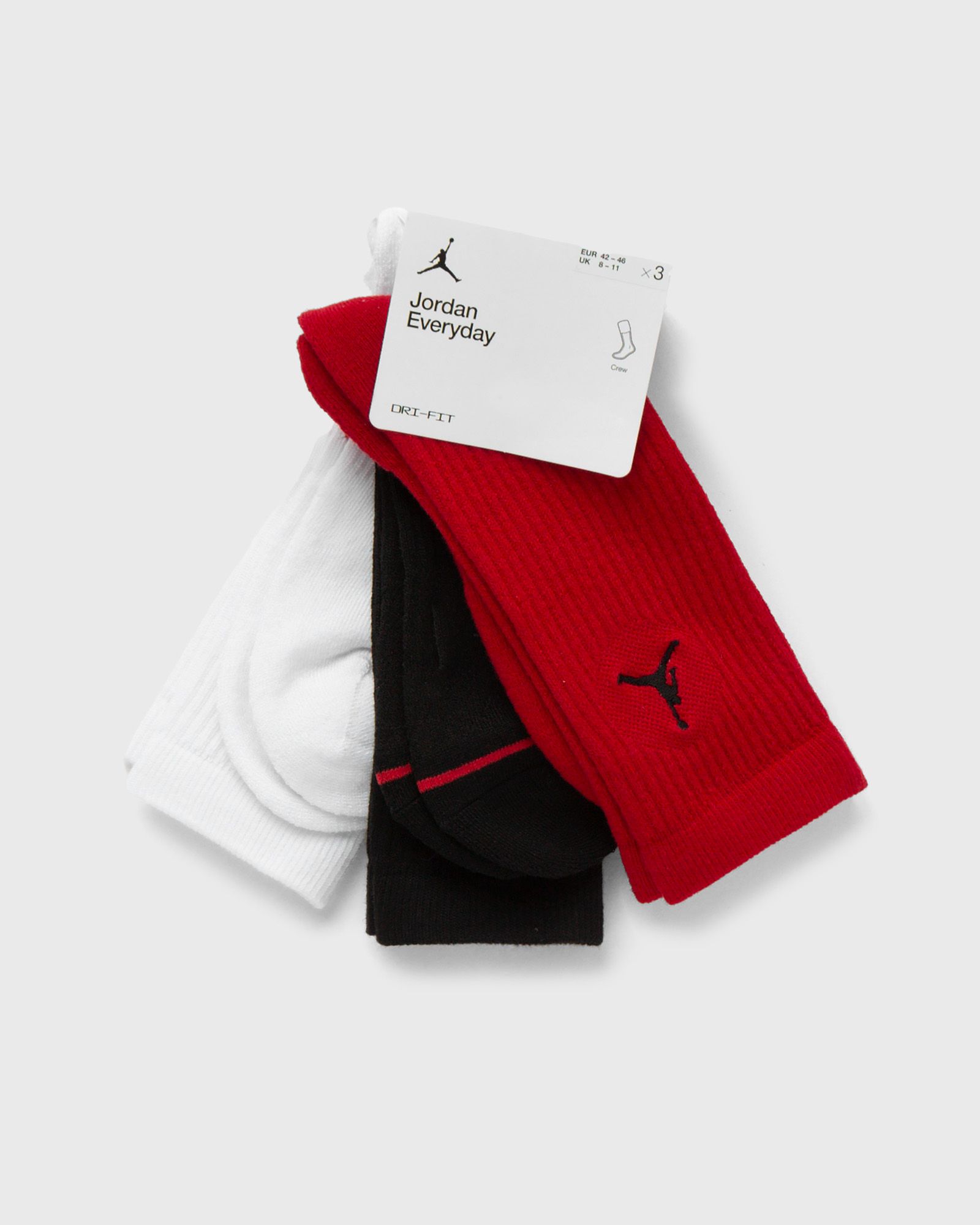 Jordan Everyday Crew Socks (3 pairs) men Socks multi in Größe:L von Jordan