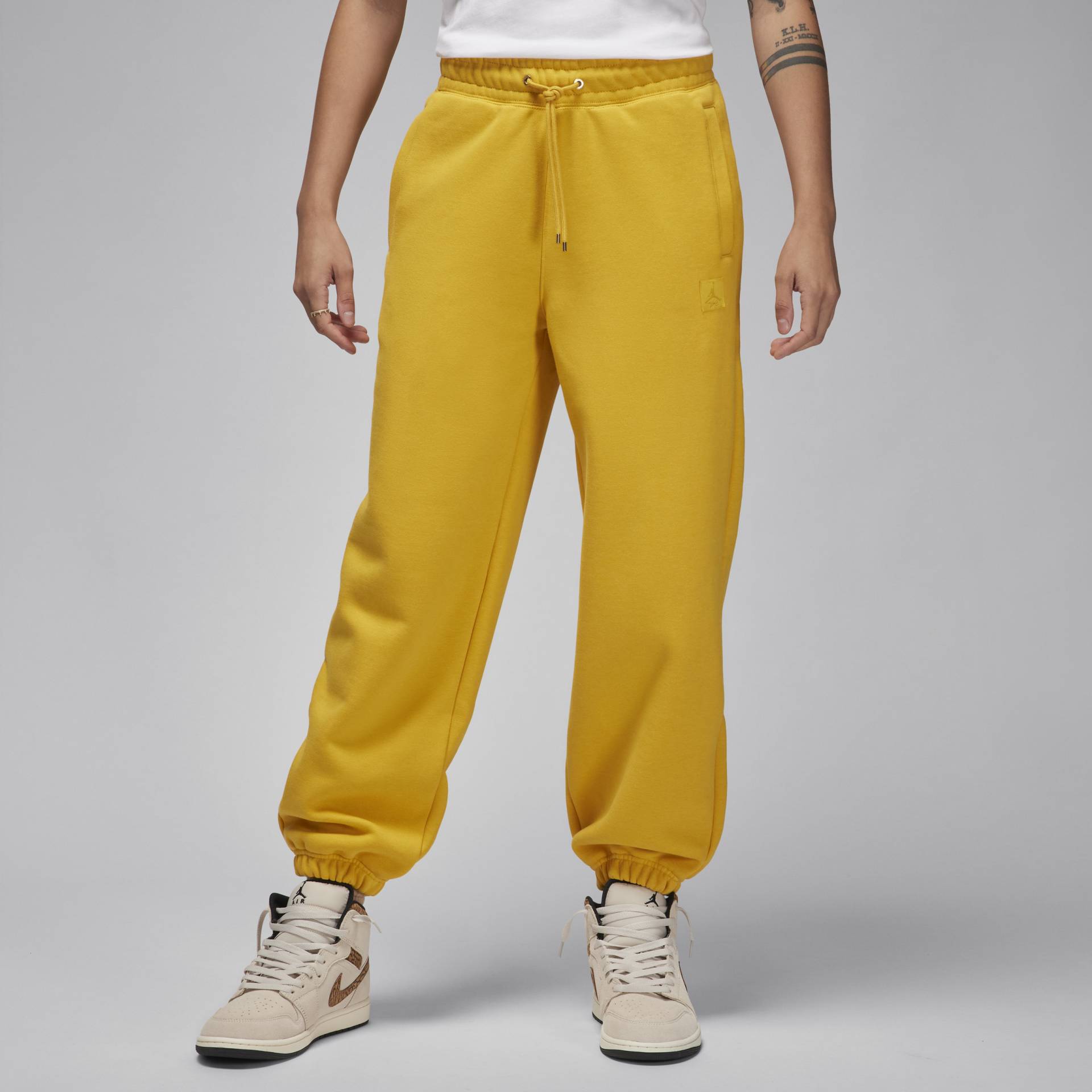 Jordan Flight Fleece Damenhose - Gelb von Jordan