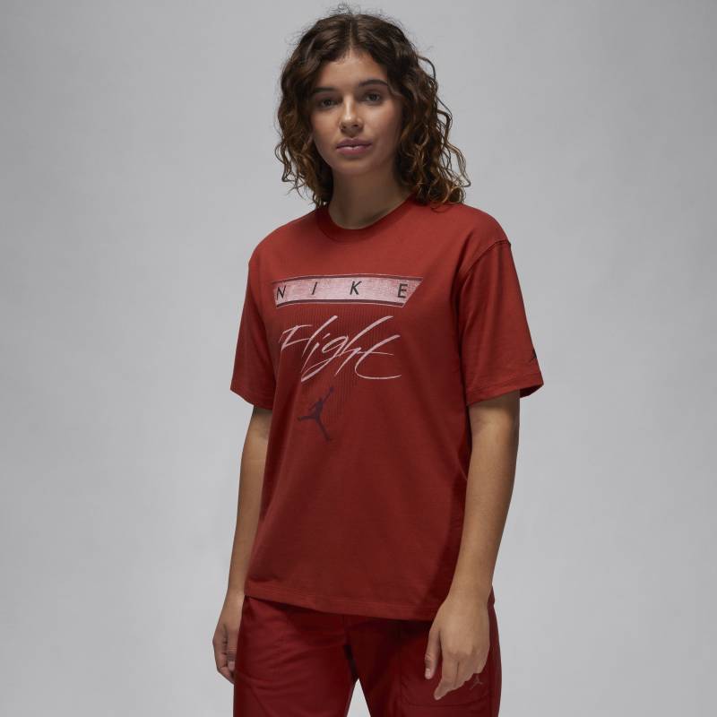 Jordan Flight Heritage T-Shirt mit Grafik für Damen - Rot von Jordan