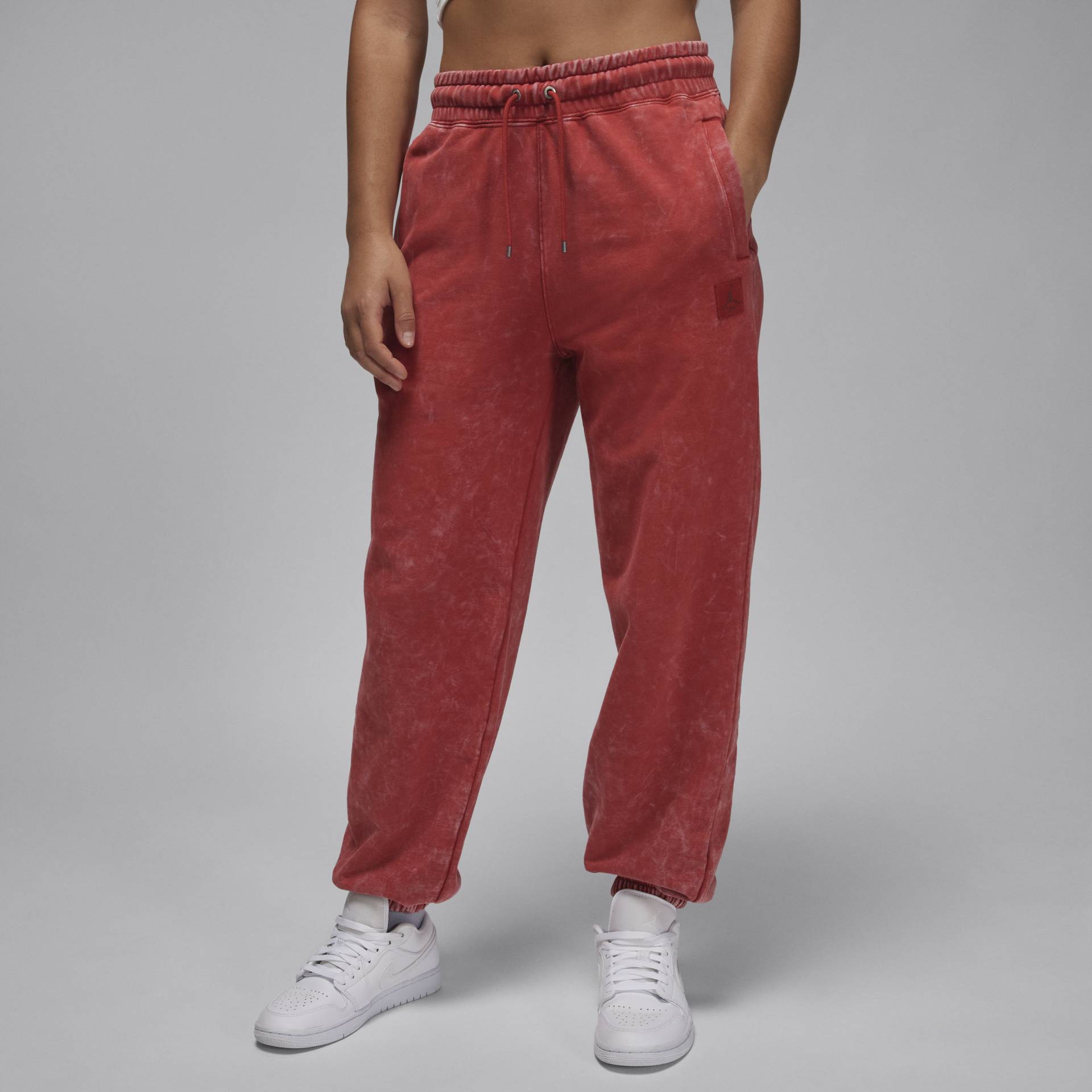 Jordan Flight vorgewaschene Fleece-Hose für Damen - Rot von Jordan