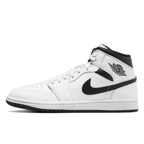 Jordan Herren 1 Mid White/Black-White-Black (DQ8426 132), Weiß/Schwarz-Weiß-Schwarz, 41.5 EU von Jordan