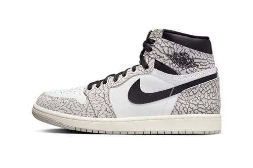 Jordan Herren Air 1 Retro High OG Tech Grau/Musselin-Schwarz-Weiß (DZ5485 052), Tech Grey Musselin Schwarz Weiß, 48.5 EU von Jordan