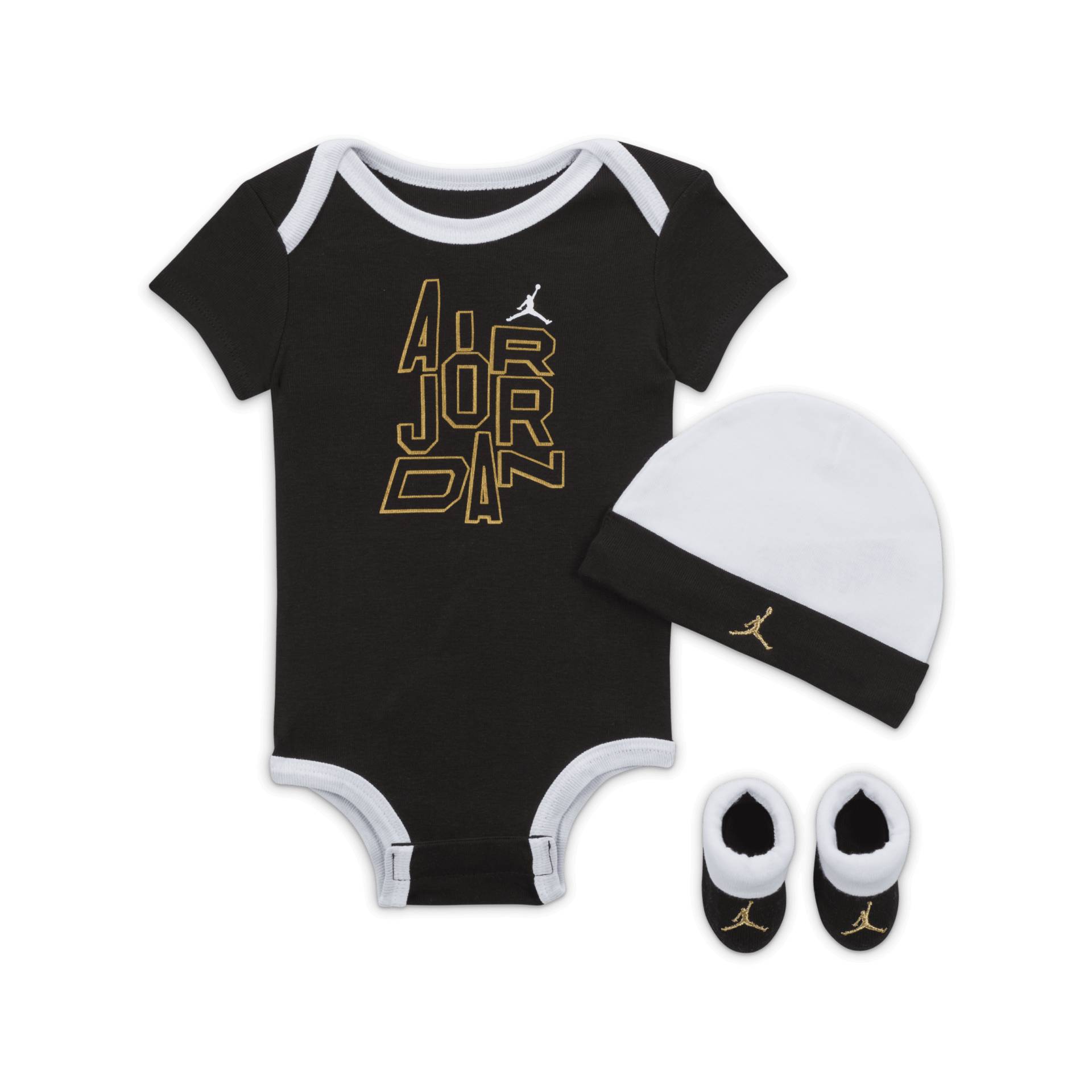 Jordan Holiday Shine 3-Piece Boxed Set dreiteiliges Bodysuit-Set für Babys - Schwarz von Jordan