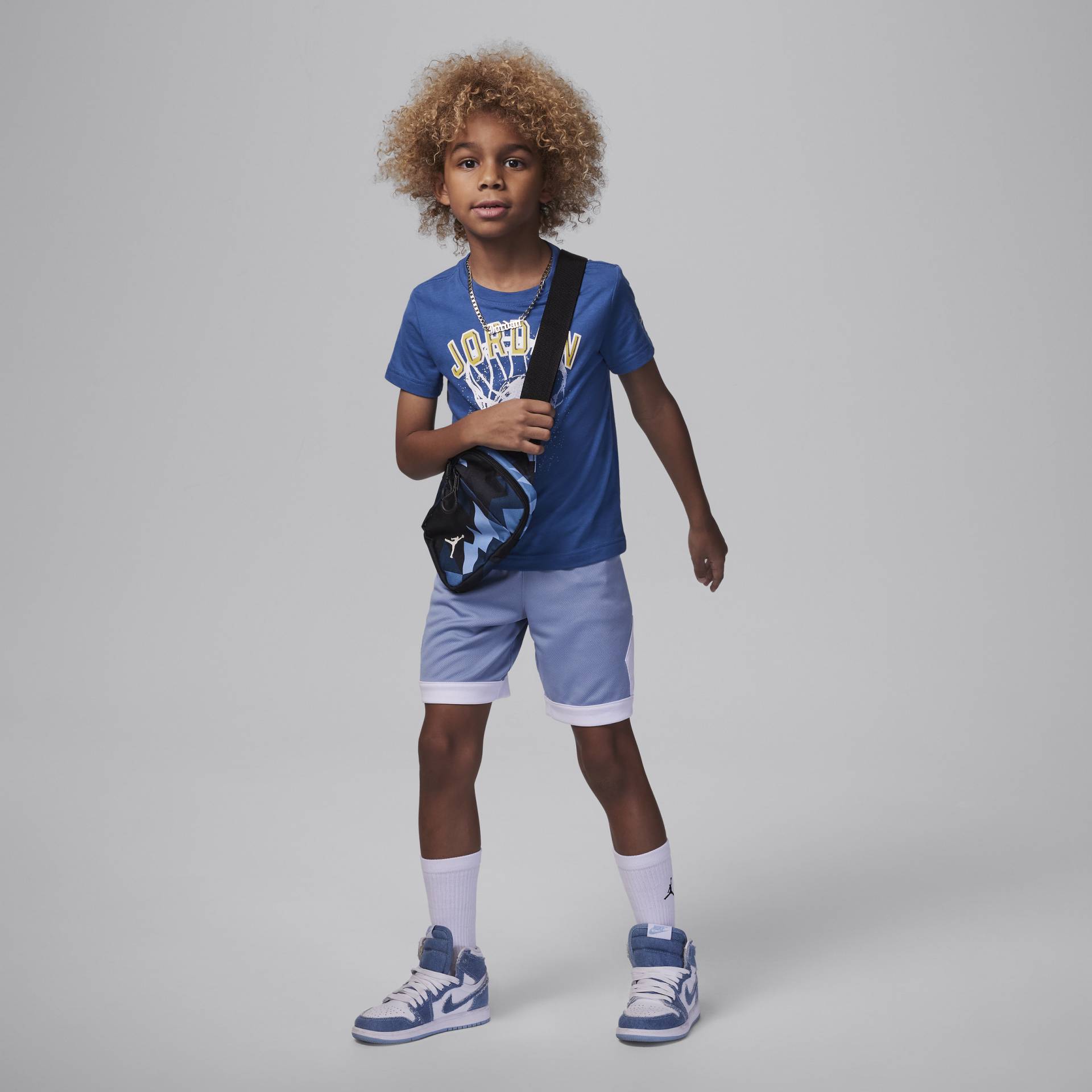 Jordan Hoop Styles 2-teiliges Shorts-Set für jüngere Kinder - Blau von Jordan