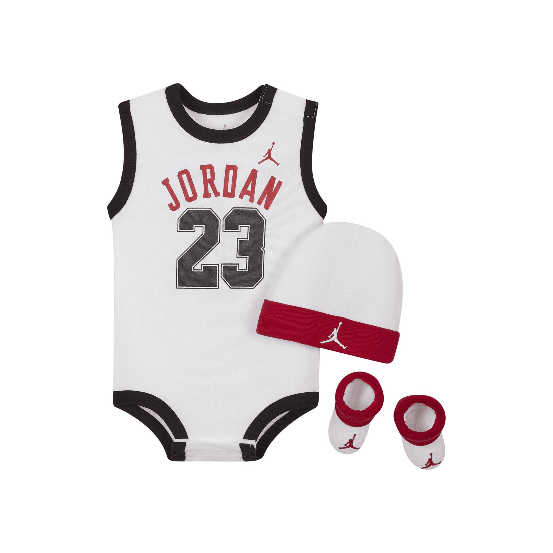 Jordan Jumpman Set aus Bodysuit, Beanie und Schühchen für Babys - Weiß von Jordan