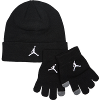 Jordan Kids Beanie Glove Set Unisex Winter Mützen - Schwarz - Größe YOUTH - Wolle von Jordan