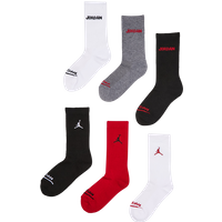 Jordan Kids Crew 6 Pack Unisex Socken - Rot - Größe 35 - 38 von Jordan