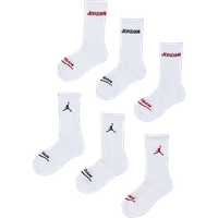 Jordan Kids Crew 6 Pack Unisex Socken - Weiß - Größe 31 - 34 von Jordan
