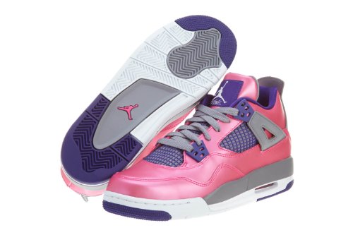 Jordan Nike Girls Air 4 Retro GS, EU:36.5;Farbe:Pink/Lila von Jordan