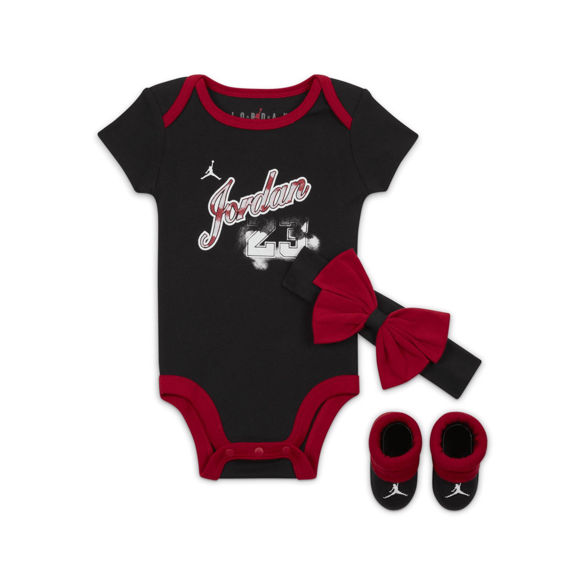 Jordan Sky Rookie 3-Piece Boxed Set dreiteiliges Set für Babys (3–6 M) - Schwarz von Jordan