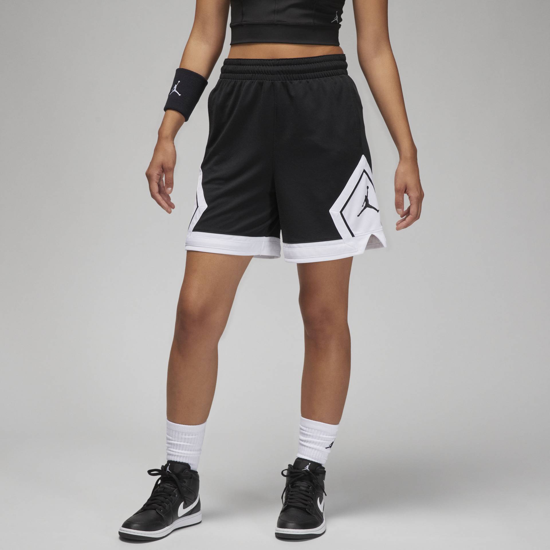 Jordan Sport Damenshorts mit diamantförmigen Akzenten - Schwarz von Jordan