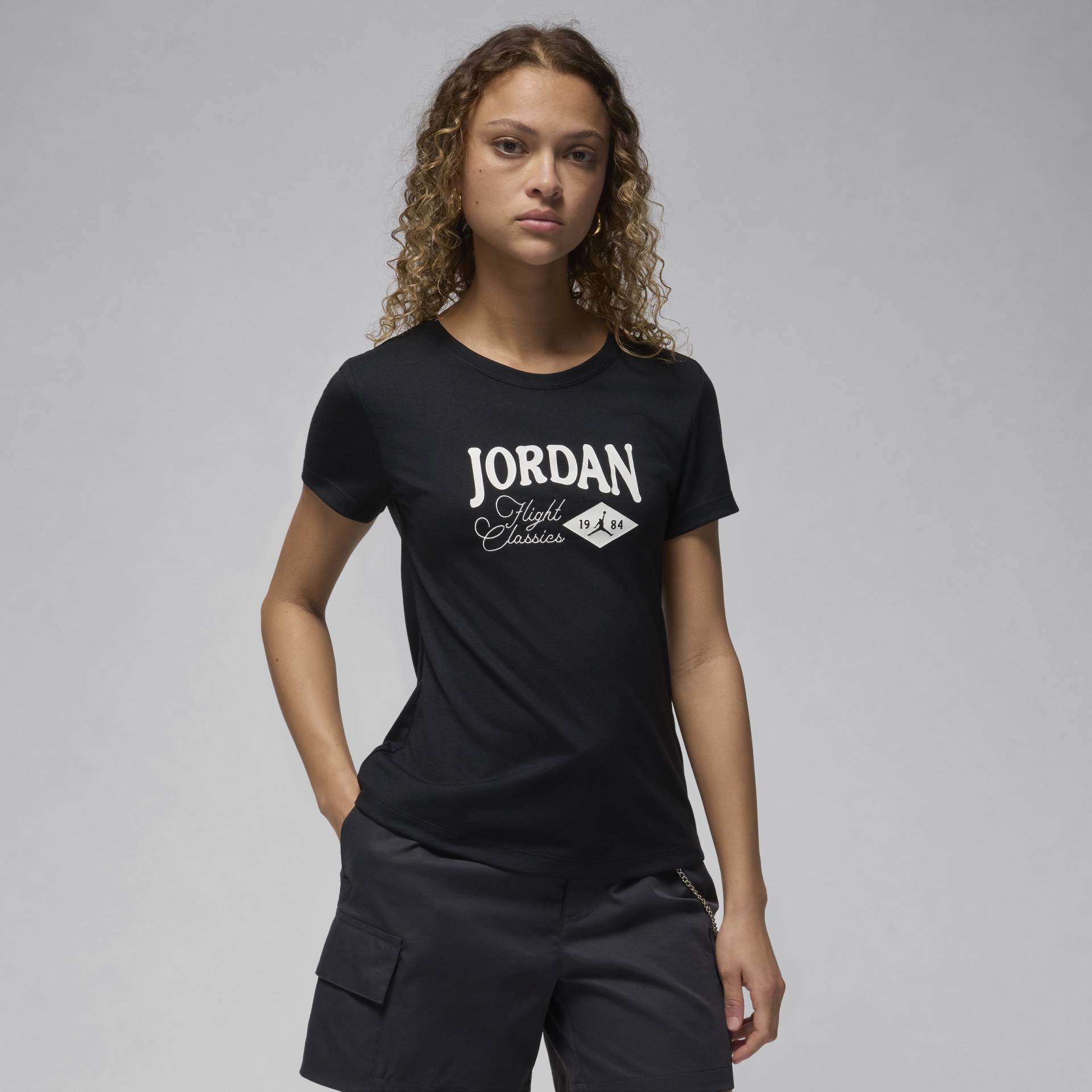 Jordan T-Shirt mit schmaler Passform und Grafik für Damen - Schwarz von Jordan