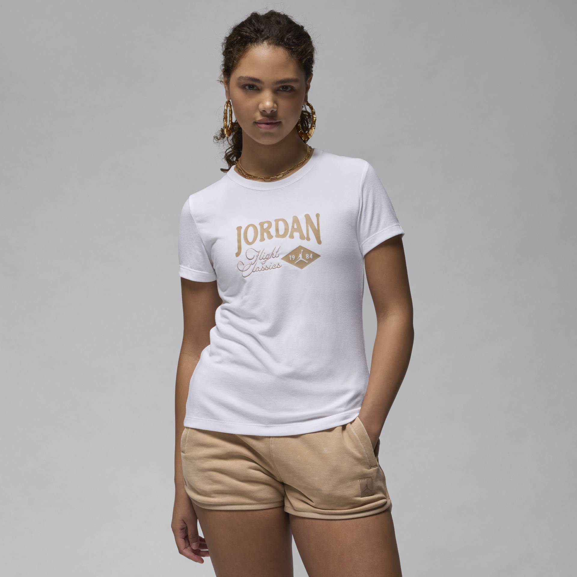 Jordan T-Shirt mit schmaler Passform und Grafik für Damen - Weiß von Jordan