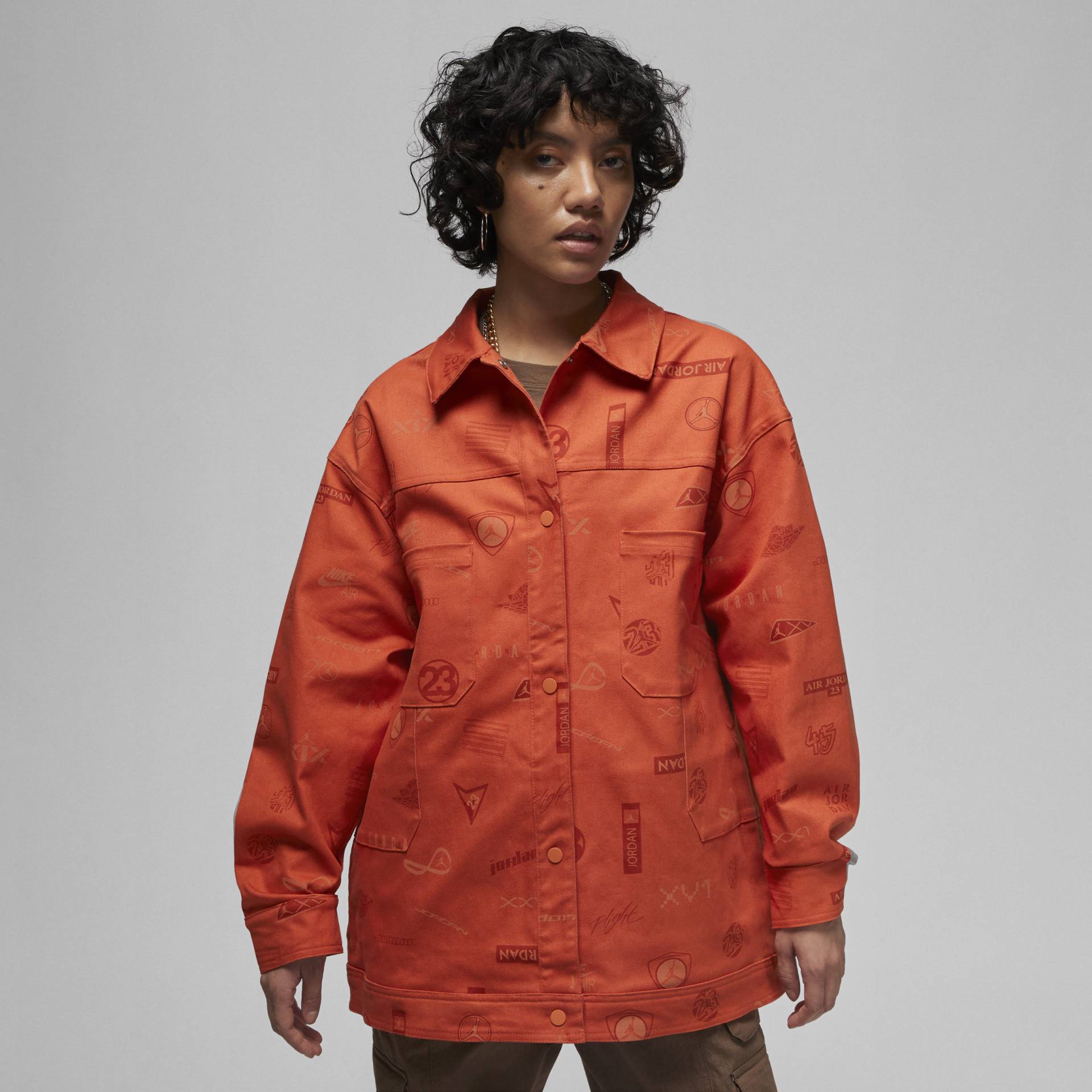 Jordan Trucker-Jacke für Damen - Orange von Jordan