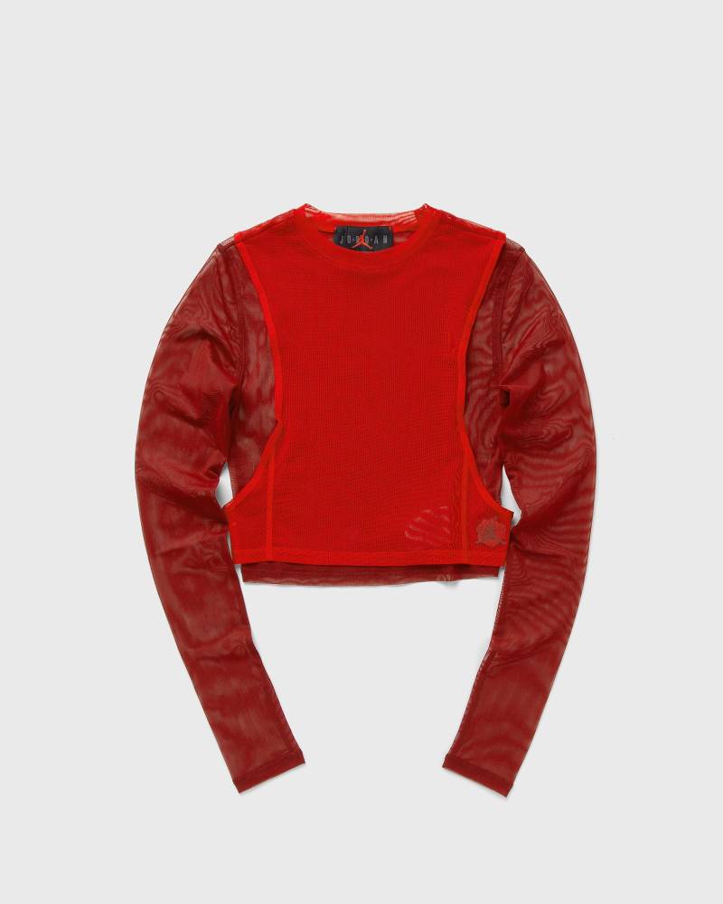 Jordan x Teyana Taylor WMNS Long Sleeve T-Shirt women Longsleeves red in Größe:XXS von Jordan