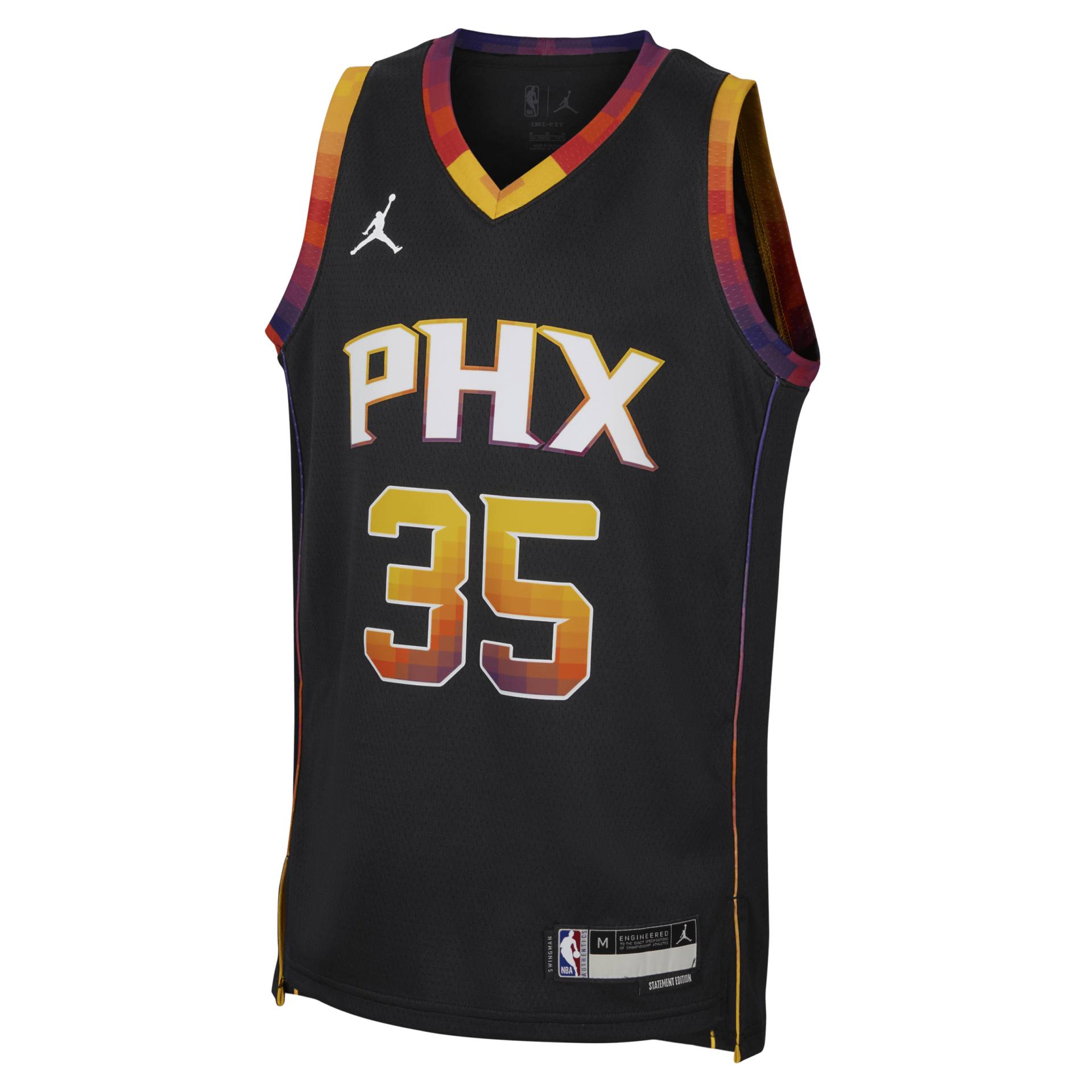 Kevin Durant Phoenix Suns Statement Edition Jordan Dri-FIT NBA Swingman Trikot für ältere Kinder - Schwarz von Jordan
