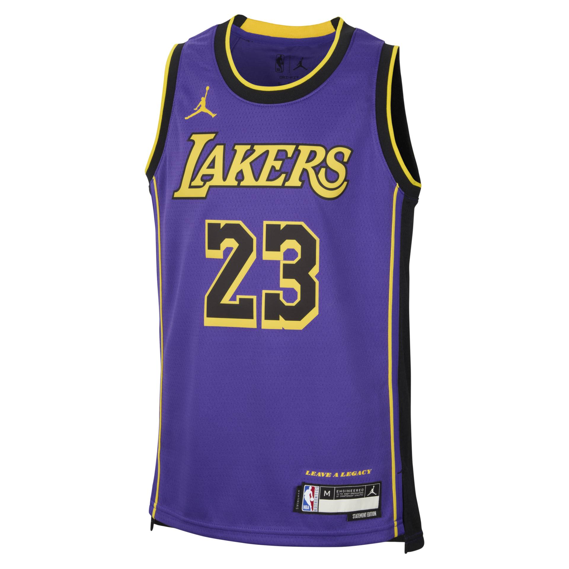 LeBron James Los Angeles Lakers Statement Edition Jordan Dri-FIT NBA Swingman Trikot für ältere Kinder (Jungen) - Lila von Jordan