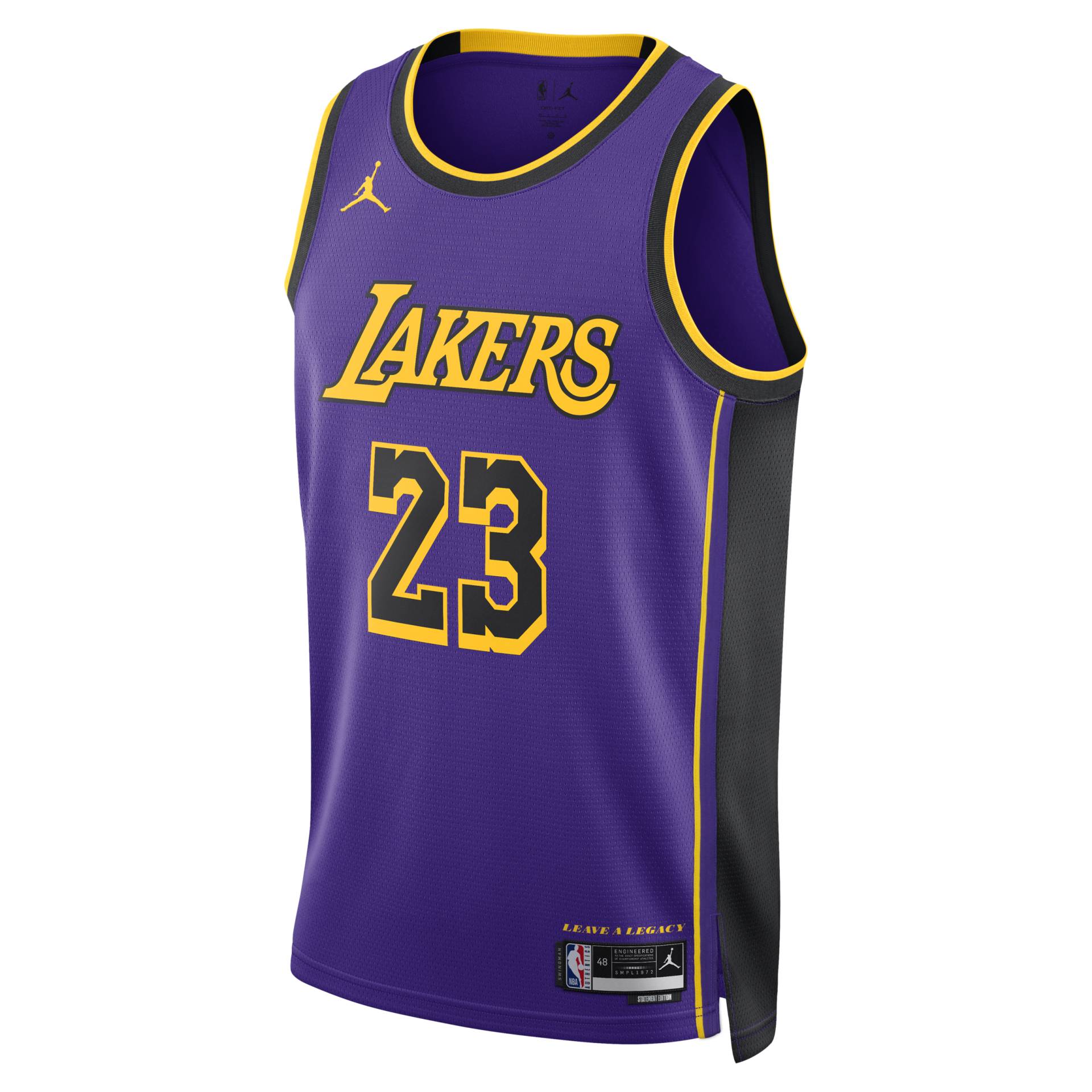 Los Angeles Lakers Statement Edition Jordan Dri-FIT NBA Swingman Trikot für Herren - Lila von Jordan