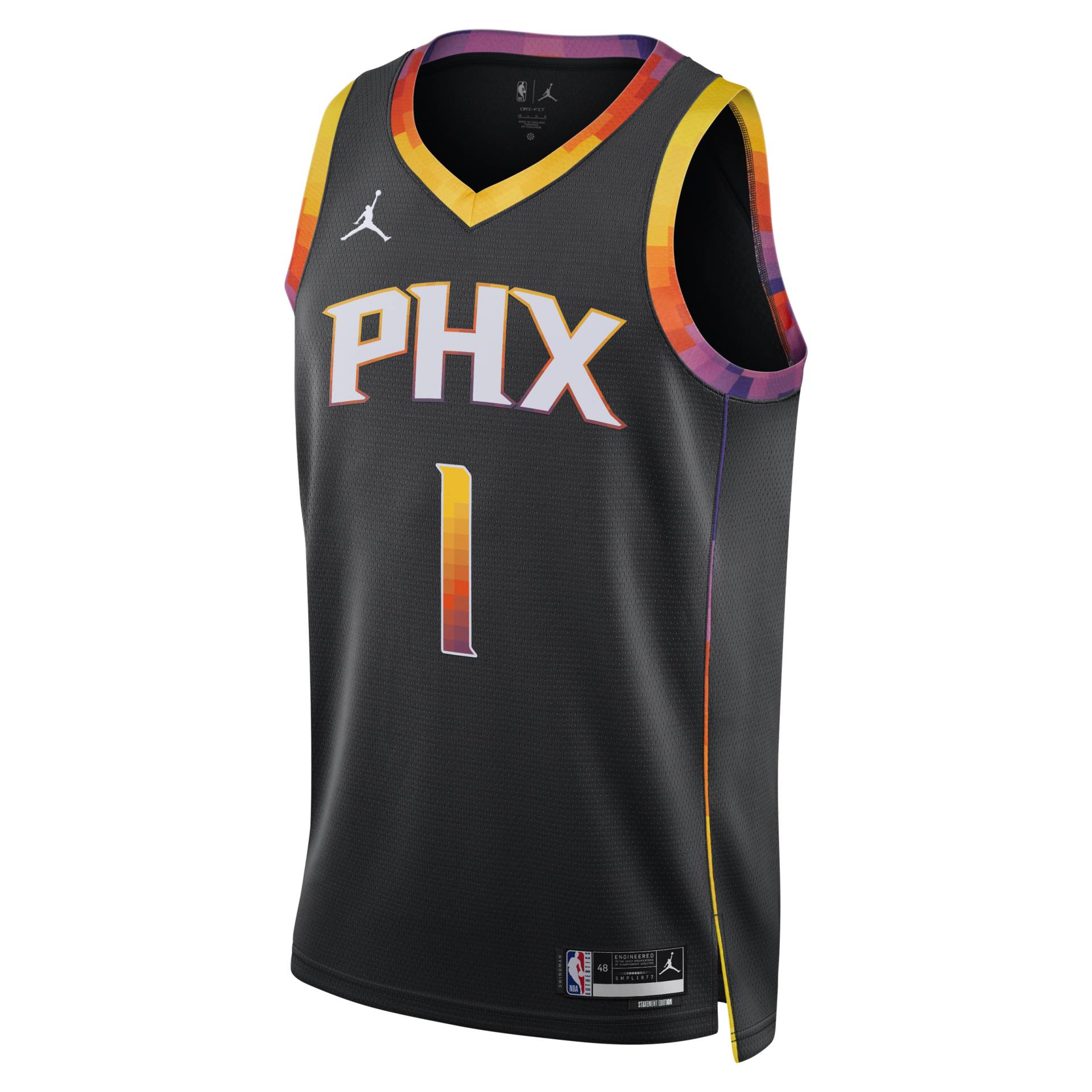 Phoenix Suns Statement Edition Jordan Dri-FIT NBA Swingman Trikot für Herren - Schwarz von Jordan