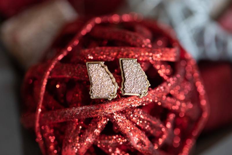 Druzy State Ohrstecker Oder Halskette/Wähle Deinen Heimatstaat Deine Farbe Südliche Charm Ohrringe Georgia Tennessee Oklahoma von JordynJamesCo