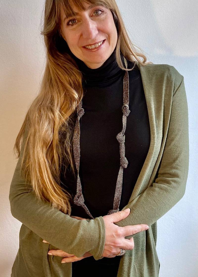 Collier B E R L I N, Rocailleperlen, Handgefädelt// Unikat von JorindeNisseJewelry