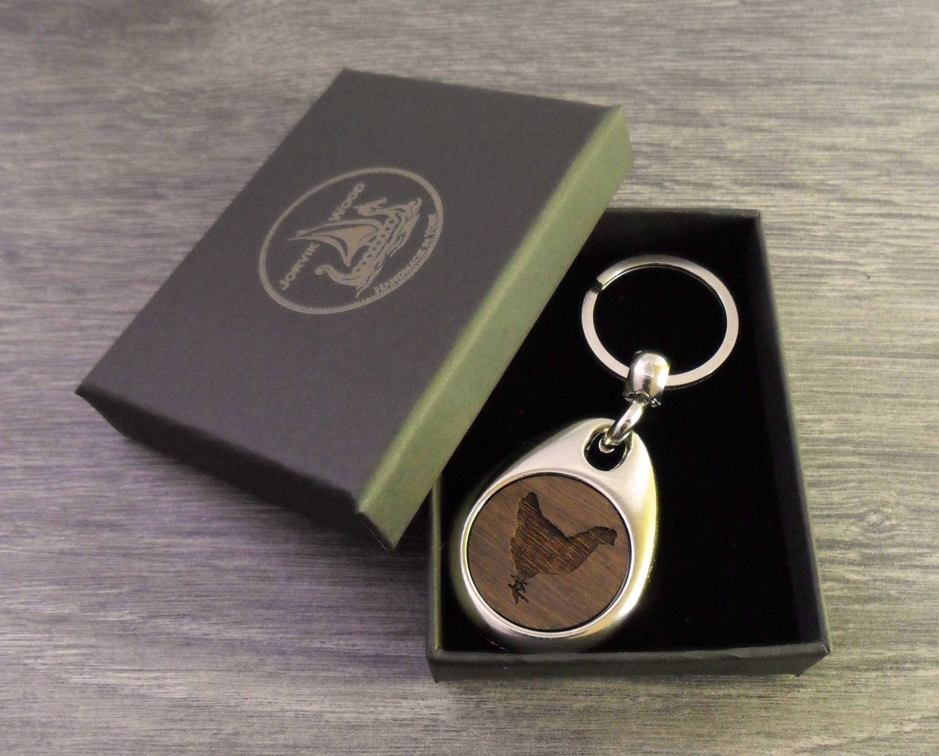 Personalisierte Henne Design Schlüsselanhänger, Benutzerdefinierte Schlüsselbund von JorvikWood
