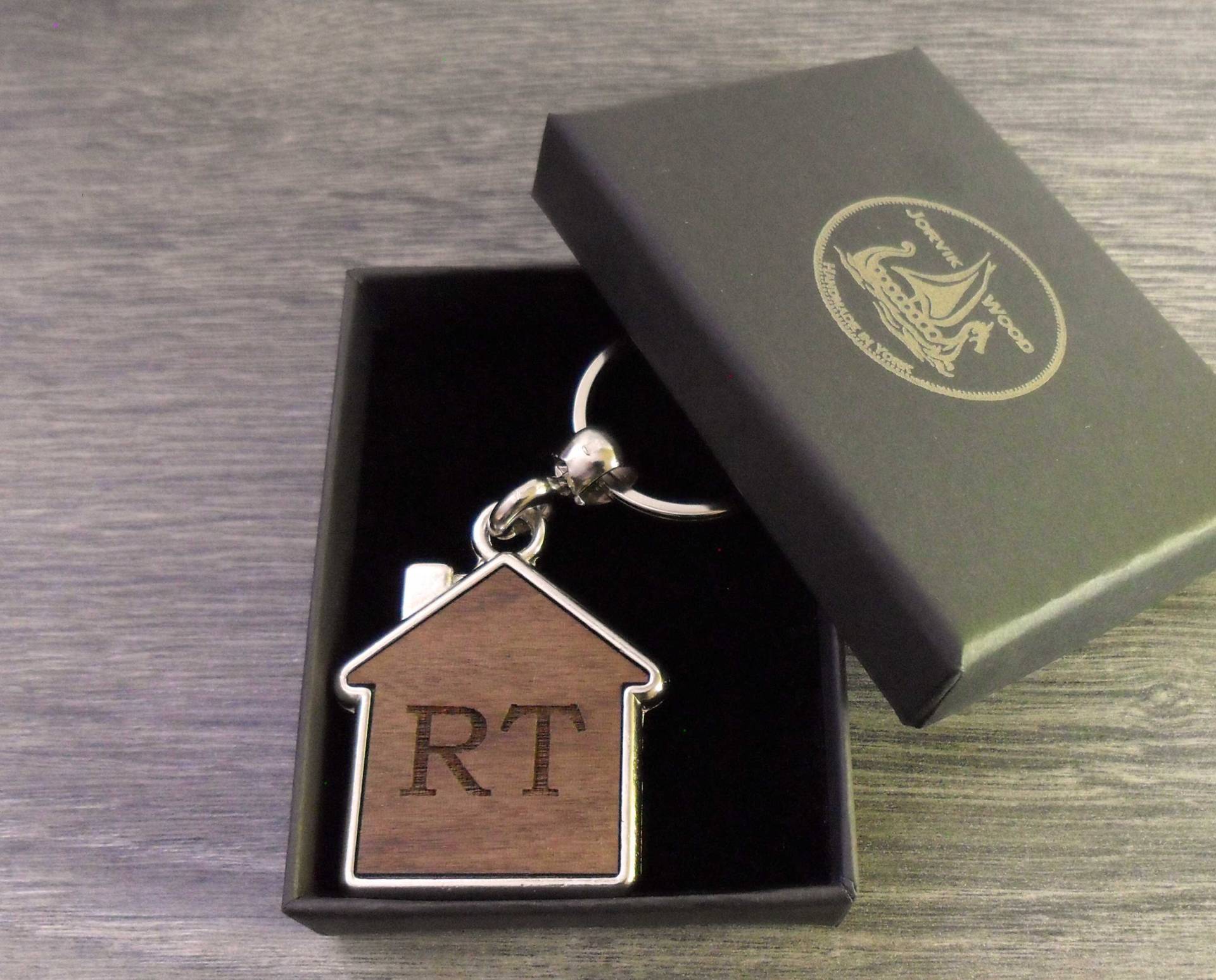 Personalisierte Initialen Design Schlüsselanhänger, Benutzerdefinierte Schlüsselbund Housewarming Neues Zuhause Geschenk von JorvikWood