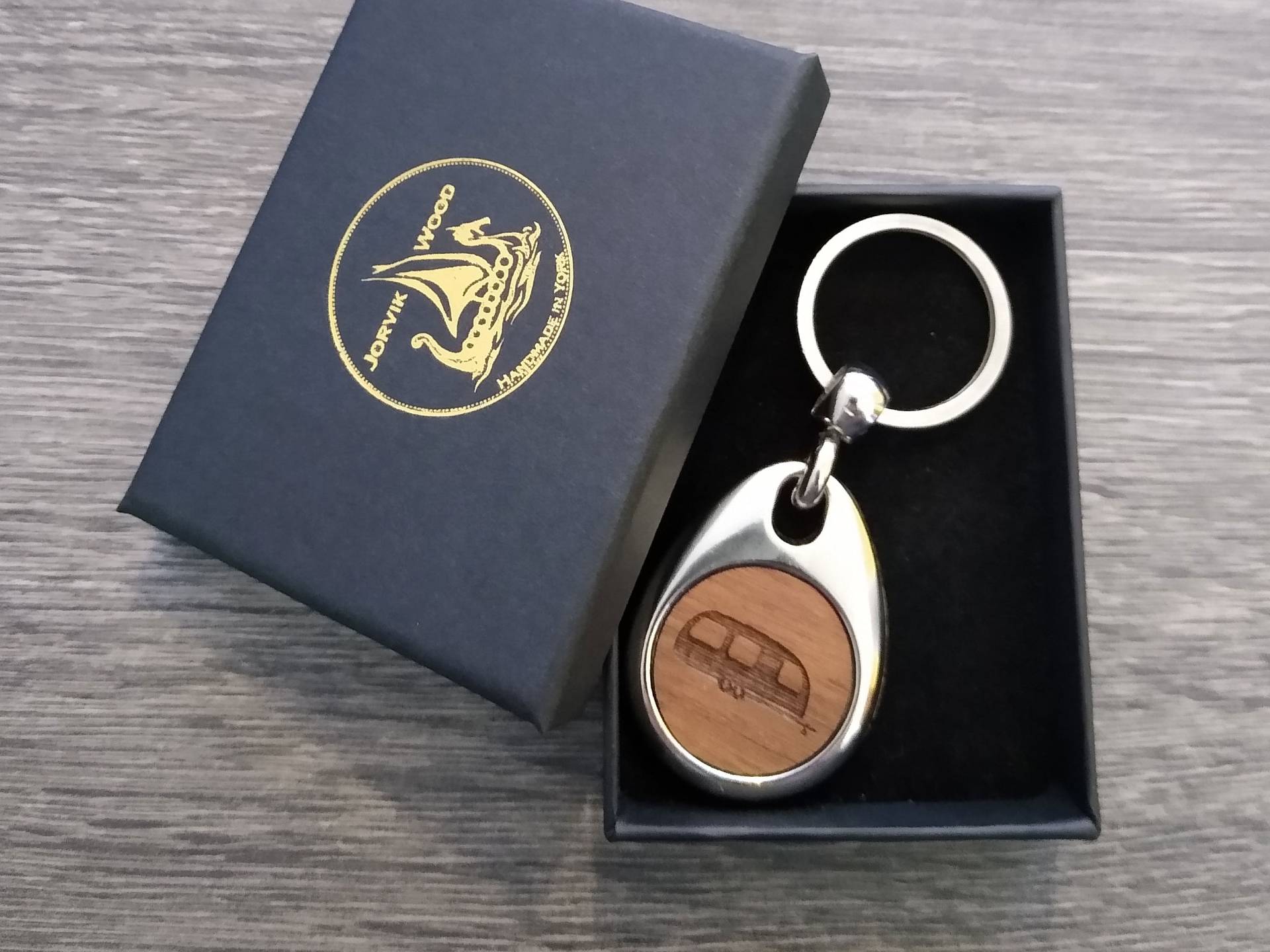 Personalisierter Caravan Design Schlüsselanhänger, Custom Keychain von JorvikWood