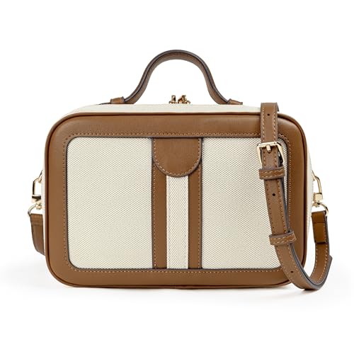 Anti-Diebstahl-Umhängetasche für Damen, trendig, RFID-blockierend, Umhängetasche, Reisetasche, Tragegriff oben, kleine Schulterhandtasche, Hellbraunes Segeltuch, Beige Anti-Diebstahl-Umhängetasche für Damen, trendig, RFID-blockierend, Umhängetasche, Reisetasche, Tragegriff oben, kleine Schulterhandtasche, Hellbraunes Segeltuch, Beige von Joryin
