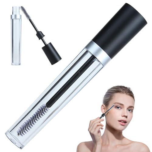 10 ml leerer Wimpernröhrchen mit Wimpern Zauberstab Wimpern Wachstum Ölbehälter wiederverwendbarer leerer Flaschenrohr für Zuhause und Fahrt 1 PC (schwarz) von Jorzer