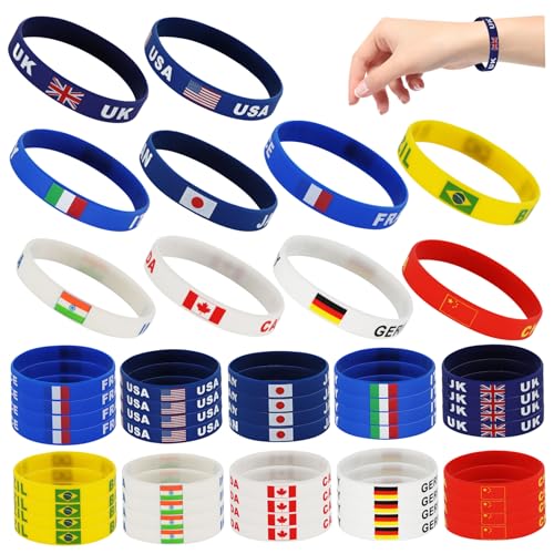 Jorzer Gummi -Armbänder 10 Country Flag Jorzer Gummi -Armbänder 10 Country Flag von Jorzer