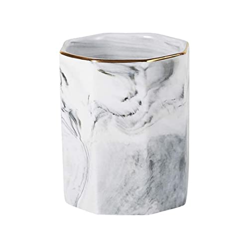 Make -up -Bürstenhalter Schreibtisch Stift Organizer Keramik Marmor Stifthalter Stationerie Organisator Ständer Aufbewahrungsbox für Make -up -Bürstenstift 8.5 * 10 cm grau Make -up -Bürstenhalter Schreibtisch Stift Organizer Keramik Marmor Stifthalter Stationerie Organisator Ständer Aufbewahrungsbox für Make -up -Bürstenstift 8.5 * 10 cm grau von Jorzer