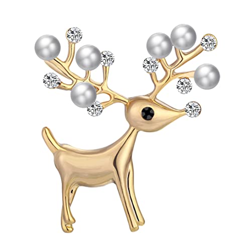 Weihnachtsbrosche für Damen und Mädchen blinkendes Abzeichen Hirschform Anstecknadeln für Schal Ornamente Festivalgeschenk StyleA blinkendes Weihnachtsabzeichen von Jorzer