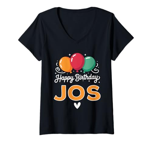 Damen Alles Gute zum Geburtstag Spruch Jos T-Shirt mit V-Ausschnitt Damen Alles Gute zum Geburtstag Spruch Jos T-Shirt mit V-Ausschnitt von Jos Name Spruch für Geburtstag