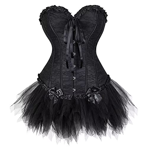Corset Dress Korsett Kleid Rock Damen Corsage Spitze Schnüren Lace Corsagenkleid Vintage Sexy Halloween Schwarz M Corset Dress Korsett Kleid Rock Damen Corsage Spitze Schnüren Lace Corsagenkleid Vintage Sexy Halloween Schwarz M von Josamogre