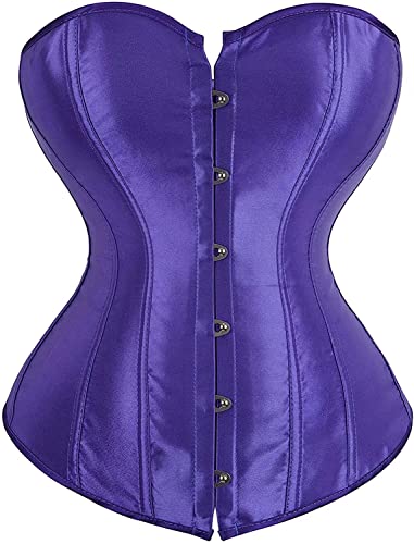 Josamogre Korsett Damen Top Corsage Vollbrust Corset Bustier Sexy Vintage Gothic Violett L Josamogre Korsett Damen Top Corsage Vollbrust Corset Bustier Sexy Vintage Gothic Violett L von Josamogre