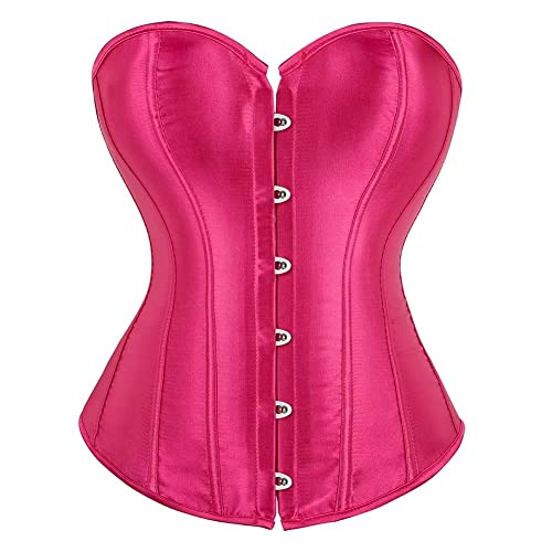 Josamogre Korsett Damen Top Corsage Vollbrust Corset Bustier Sexy Vintage Gothic Violett L von Josamogre